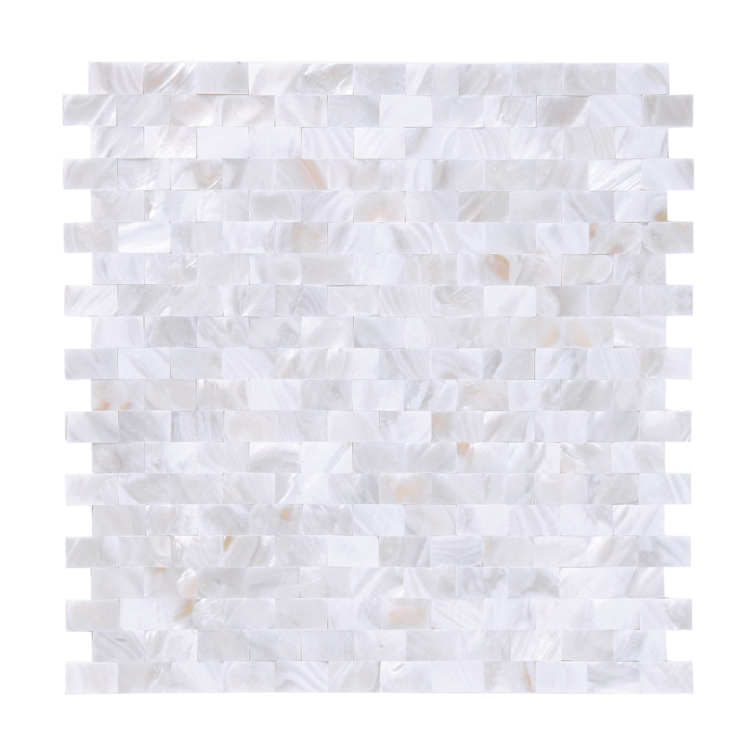 White Nature Mother of Pearl Tile