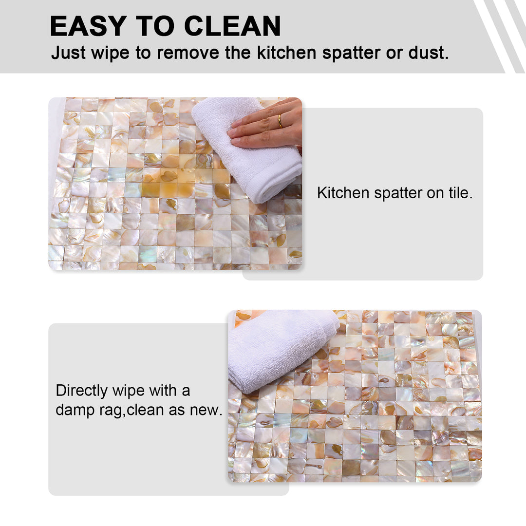 shell mosaic tiles easy to clean