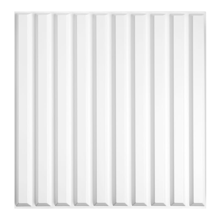 White Slat Wall Panel