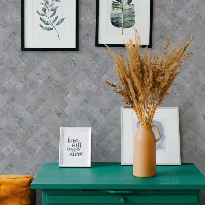 herringbone tile for wall decor