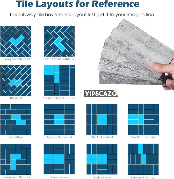 3" X 6"  PVC peel and stick backsplash tiles in Light Rustic paste way image