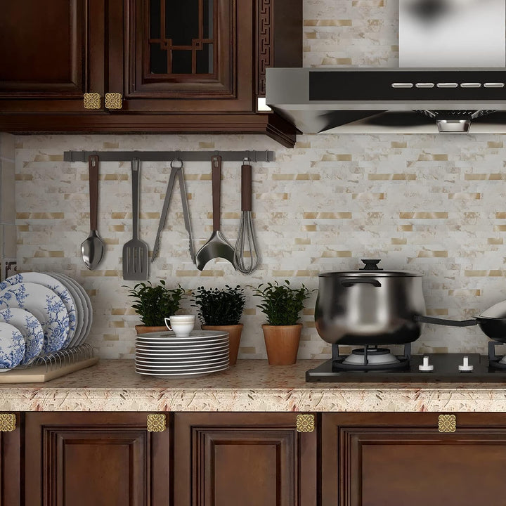 PVC backsplash ideas for kitchen Linear Blend in Ecru