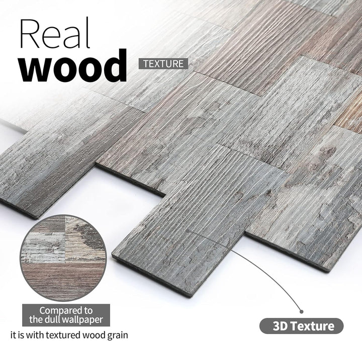 subway tile PVC size image Realistic Distressed Wood Texture Tile in Ecru rustic