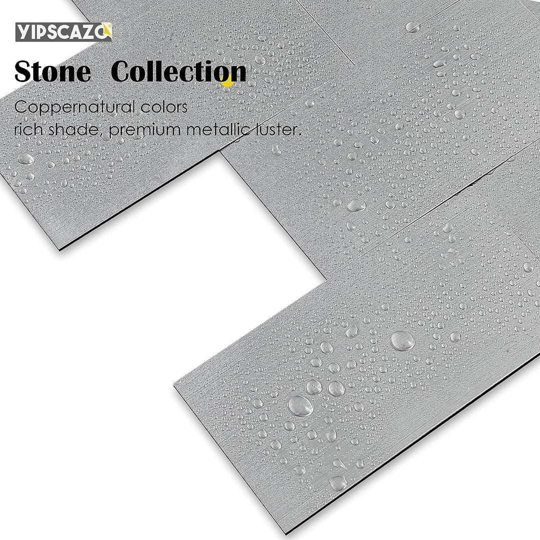 3" X 6"  PVC backsplash peel and stick in Metal detail image