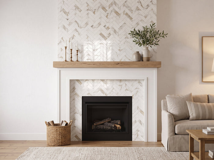 peel and stick tile for fireplace