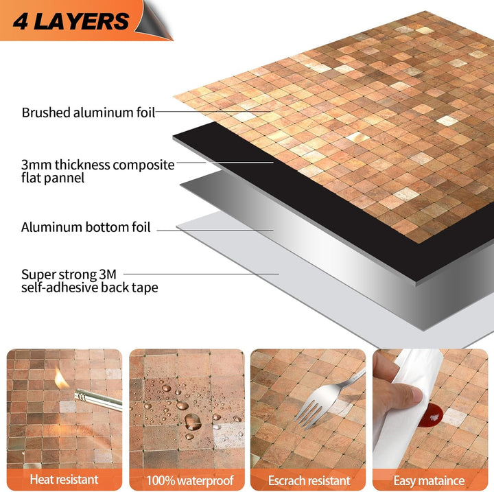 copper mosaic tiles