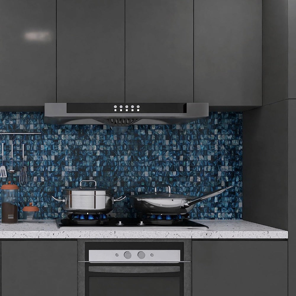 Mother of Pearl Mosaic Self Adhesive Tiles For Kitchen