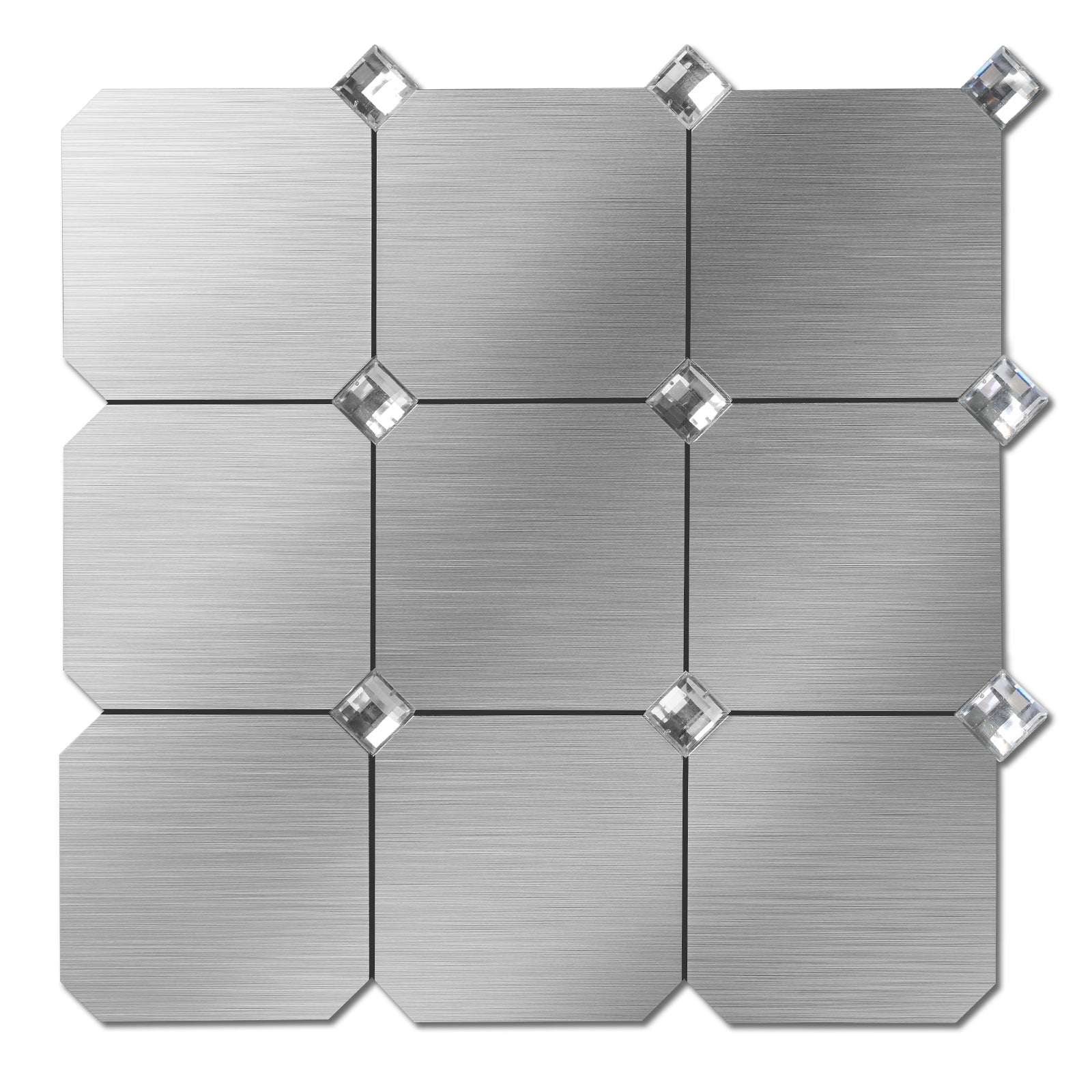 Metal Peel and Stick Diamonds Tile