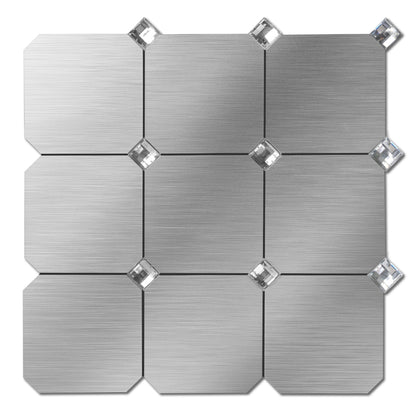 Metal Peel and Stick Diamonds Tile