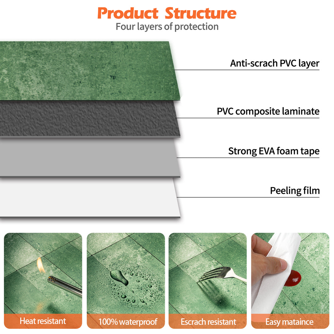 subway tile structure