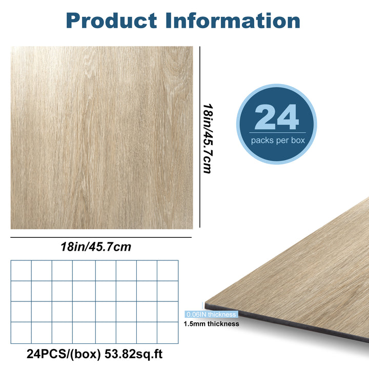 peel and stick wood vinyl floor tiles size
