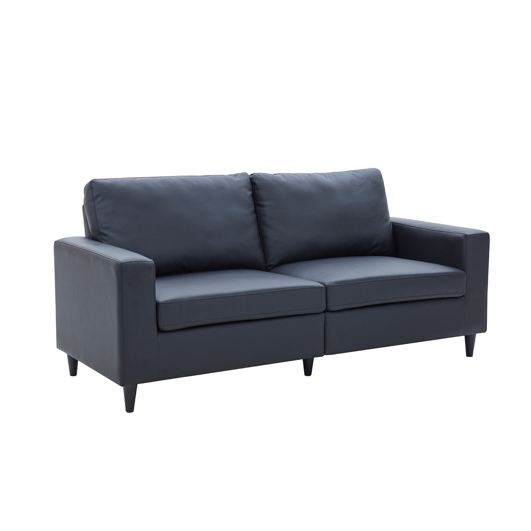 Orisfur. Modern Style 3 Seat Sofa PU Leather Upholstered Couch Furniture for Home or Office (3-Seat Sofa)