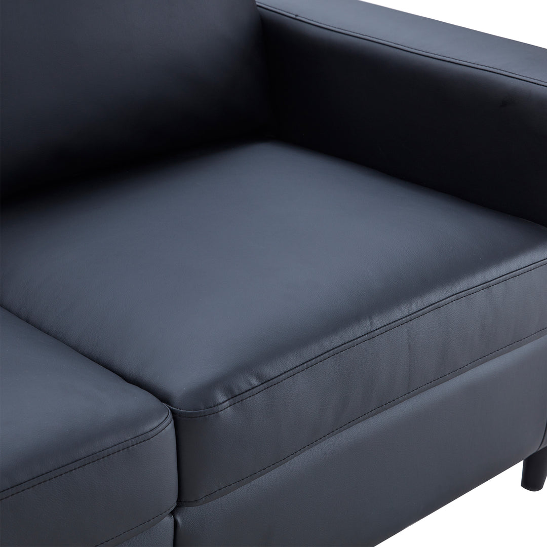Orisfur. Modern Style 3 Seat Sofa PU Leather Upholstered Couch Furniture for Home or Office (3-Seat Sofa)