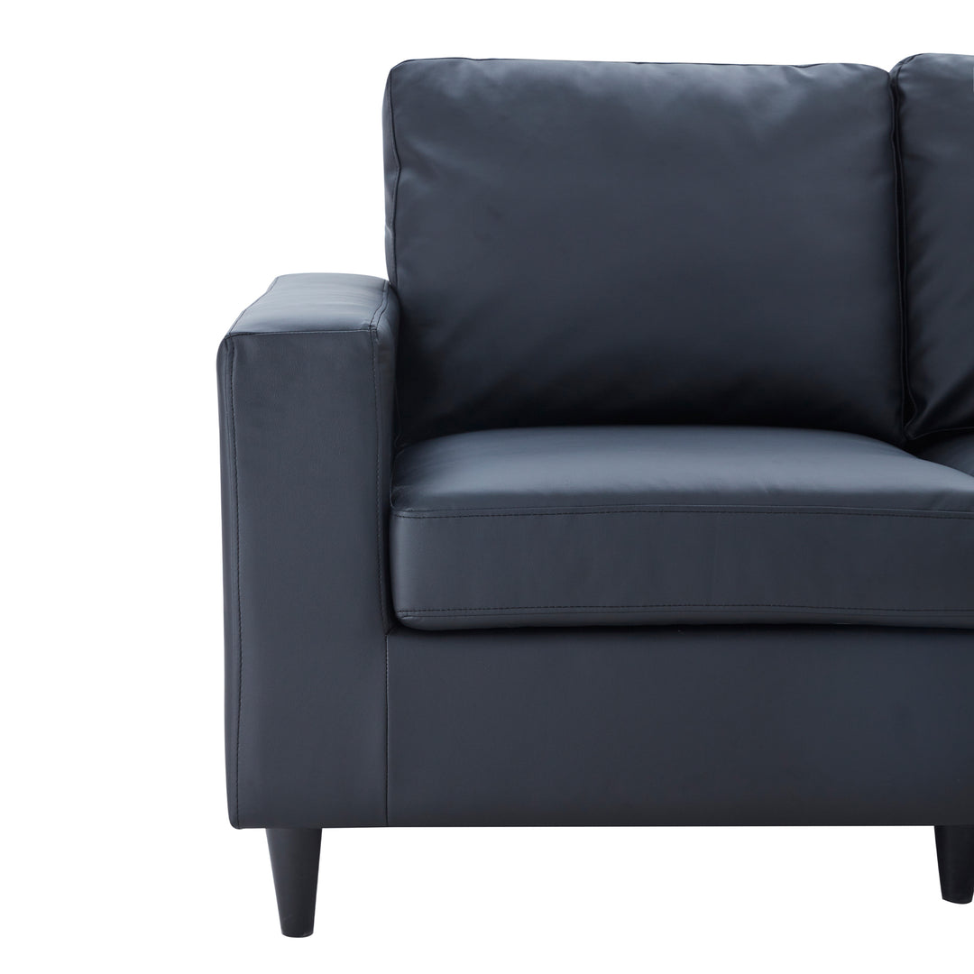 Orisfur. Modern Style 3 Seat Sofa PU Leather Upholstered Couch Furniture for Home or Office (3-Seat Sofa)